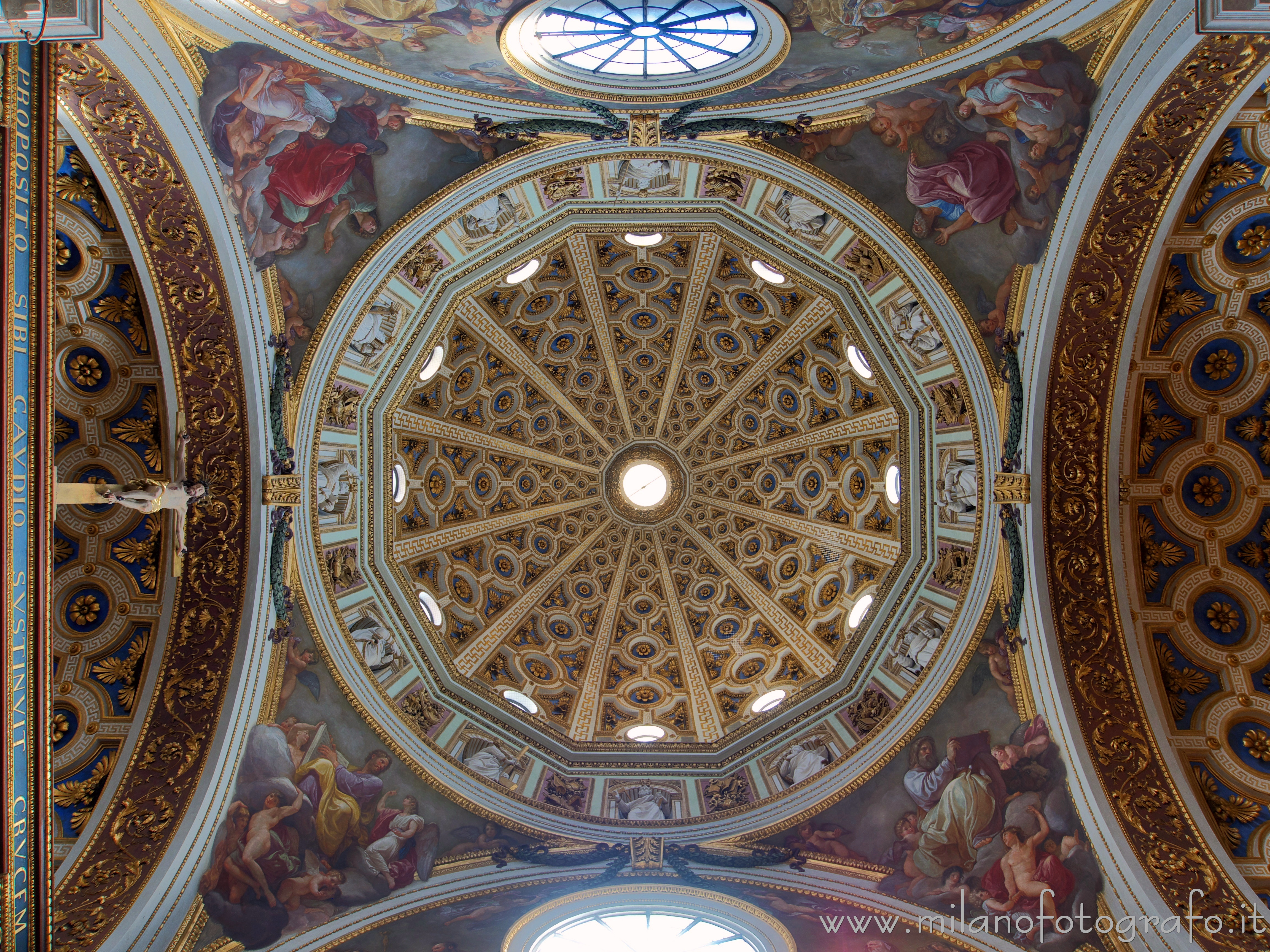 Milan (Italy) - Interior of the dome of the Church of Santa Maria dei Miracoli